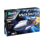 KIT PARA MONTAR REVELL NAVE ESPACIAL SPACE SHUTTLE WITH BOOSTER ROCKETS 40TH ANNIVERSARY COMPLETO COM TINTAS COLA E PINCEL 1/144 97 PEÇAS REV 05674